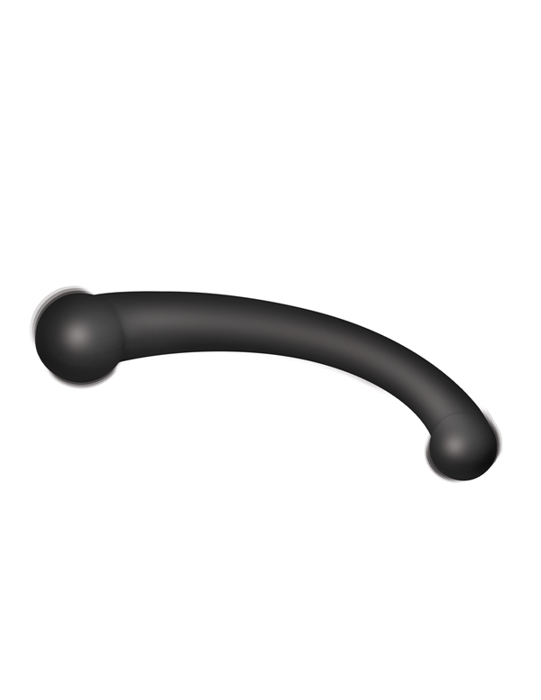 Master Series 10X Vibra Crescent Dual Ended Dildo AH112 BLACK 03151