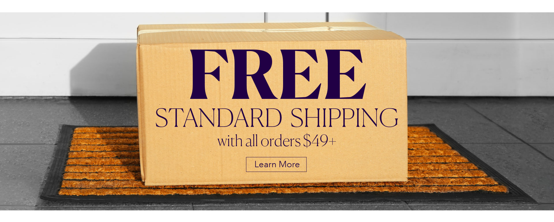 Free Standard shipping on all orders $49+