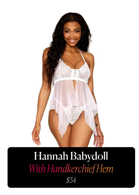 Hannah Babydoll With Handkerchief Hem - $34