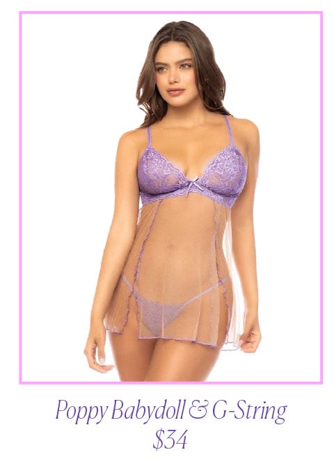 Poppy Babydoll & G-String $34
