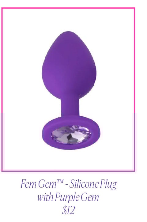 Fem Gem - Silicone Plug with Purple Gem $12