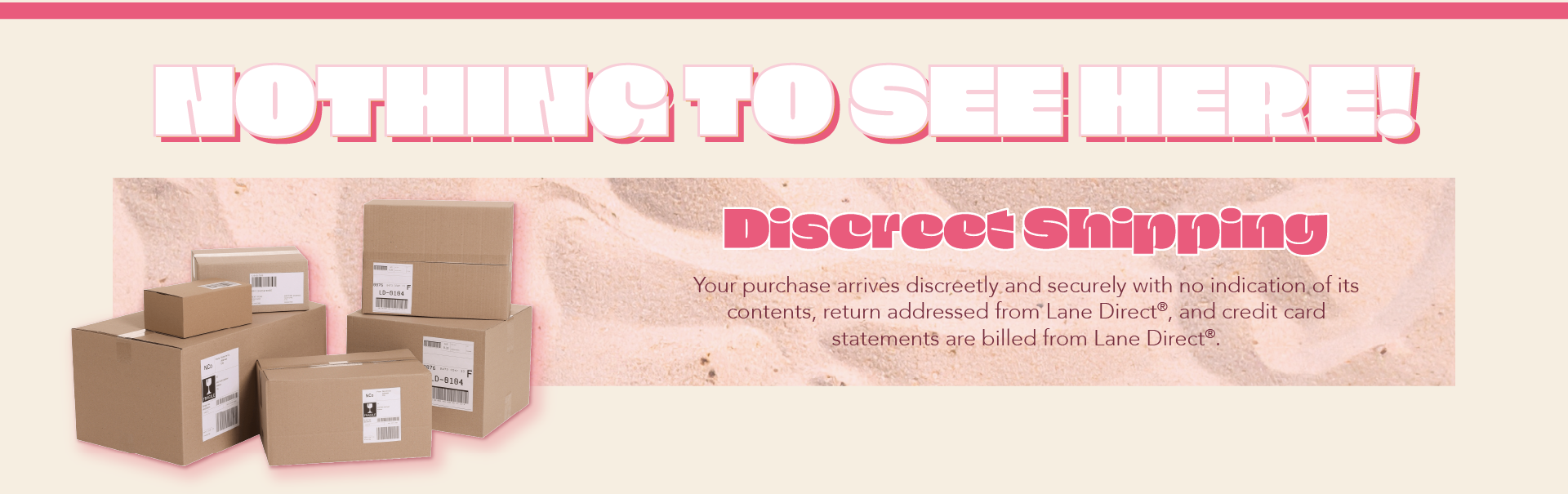 Discrete Shipping Banner