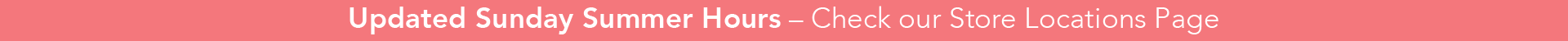 Summer hours banner