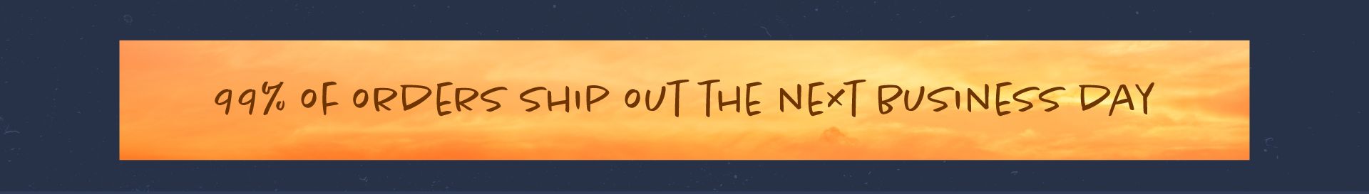 99% of all orders ship out the next business day