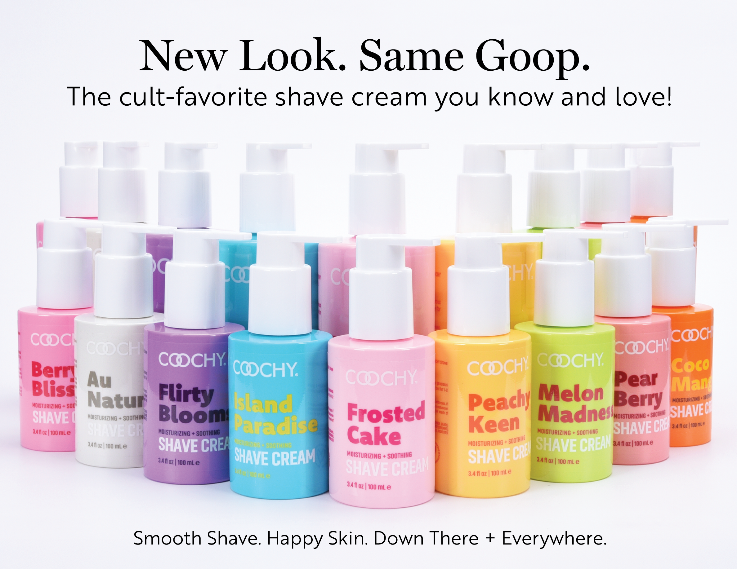 Alternate back view of COOCHY SHAVE CREAM - AU NATURAL 3.4 OZ