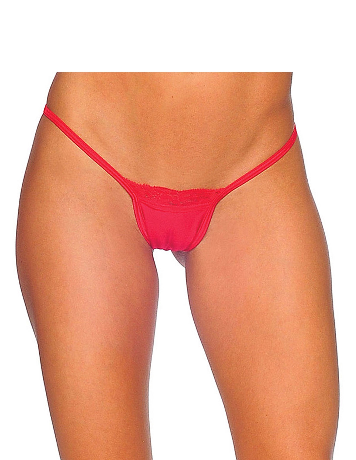 alternate image for Lace Trim Y-Back Thong