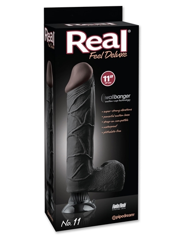 Real Feel Deluxe 11 Inch Vibrator - Dark ALT6 view 