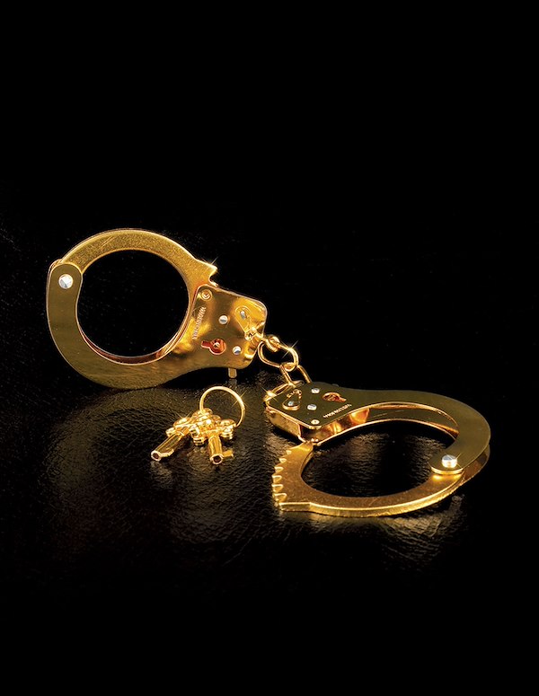 FETISH FANTASY GOLD METAL CUFFS ALT2 view Color: GD