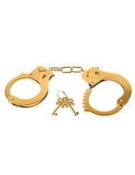 Alternate front view of FETISH FANTASY GOLD METAL CUFFS