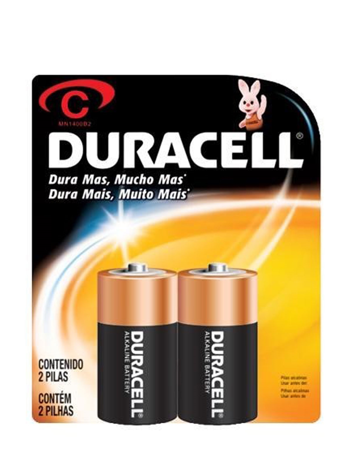 alternate image for 2 Pack C Duracell On Cards