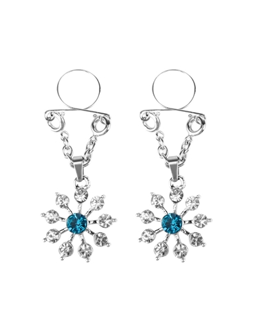 Sapphire And Diamond Star Nipple Jewelry ALT1 view 
