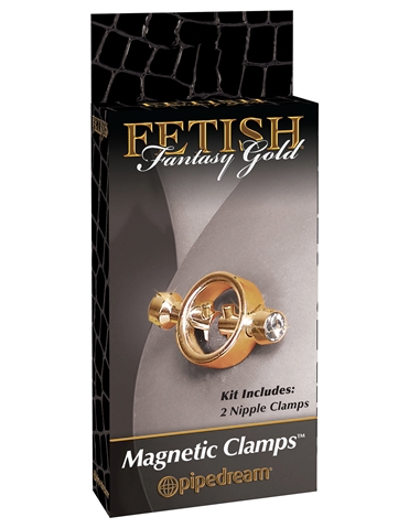 Fetish Fantasy Gold Magnetic Nipple Clamps ALT4 view 