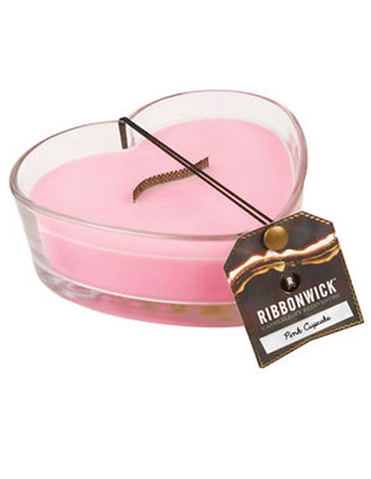 Pink Cupcake Heart Shaped Candle default view Color: PK