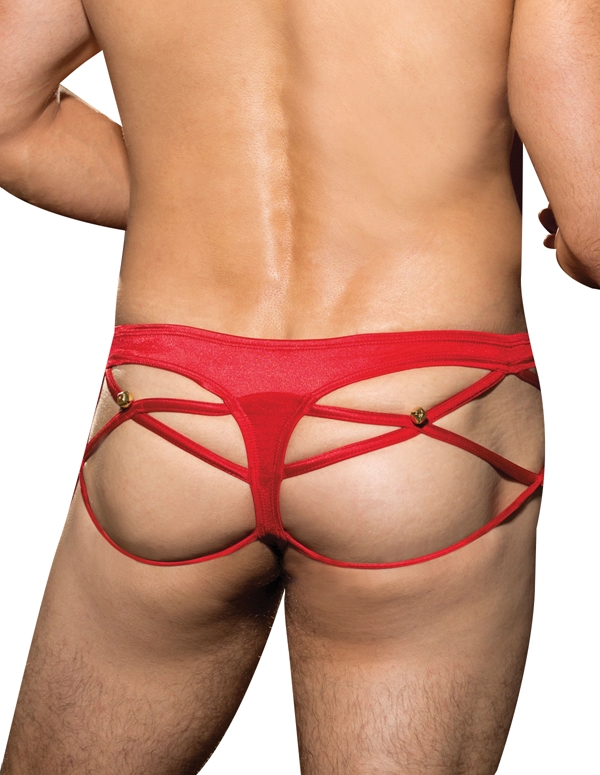 Jingle Bell Strappy Brief ALT1 view Color: RD