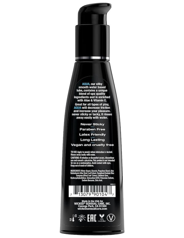 Aqua Waterbased Lubricant 4Oz ALT1 view Color: NC