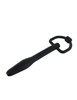 Additional BLACK view of product MASTER SERIES SILICONE CUM-THRU D-RING PENIS PLUG with color code BK