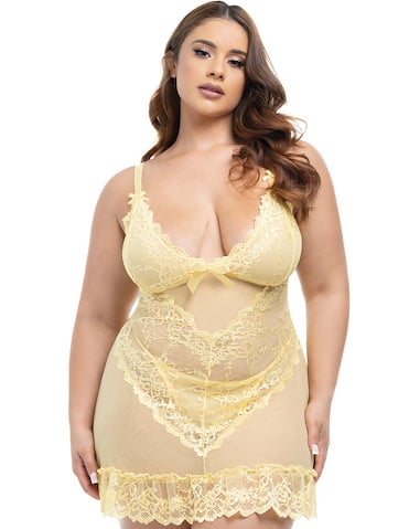 VALENTINE PLUS SIZE BABYDOLL - 2139X-04123