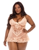 Additional SHELL PINK view of product VALENTINE PLUS SIZE BABYDOLL with color code BLS