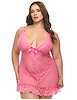 Additional PINK LEMONADE view of product VALENTINE PLUS SIZE BABYDOLL with color code HPL