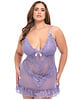 Additional PURPLE HAZE view of product VALENTINE PLUS SIZE BABYDOLL with color code LV