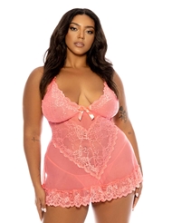Front view of VALENTINE PLUS SIZE BABYDOLL