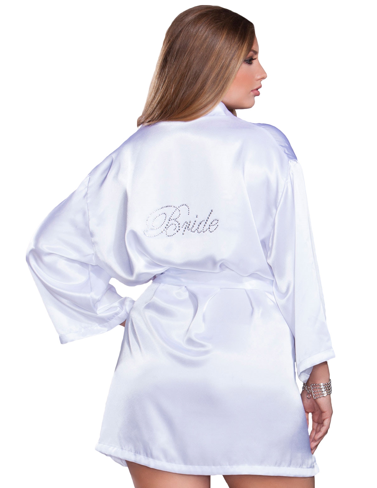 alternate image for Silky Soft Bride Robe