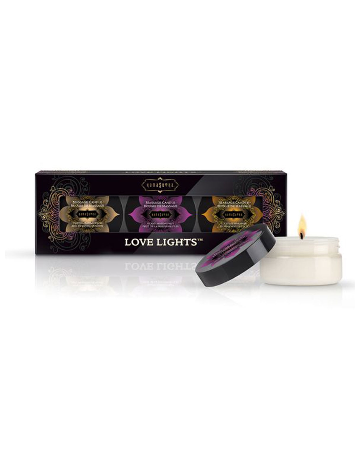 alternate image for Love Lights Massage Candle Trio