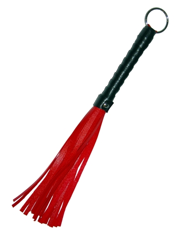 12 Inch Leather Red Room Whip default view Color: BKR