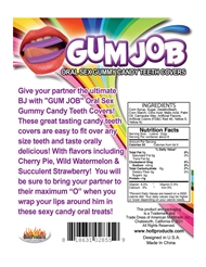 Alternate back view of GUM JOB ORAL SEX CANDY TEETH
