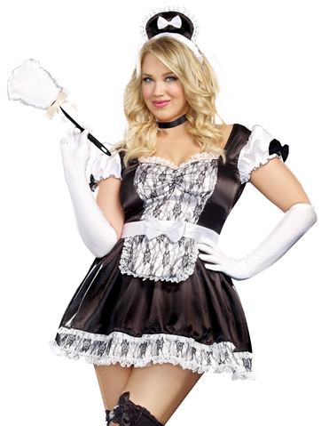 Maid For You 3Pc Maid Costume default view Color: BW