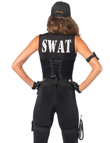 5Pc Deluxe Swat Costume ALT2 view 