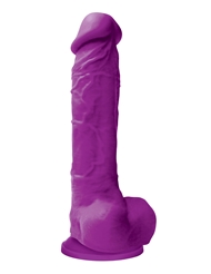 Alternate front view of COLOURS SILICONE 8IN DONG WITH SUCTION CUP