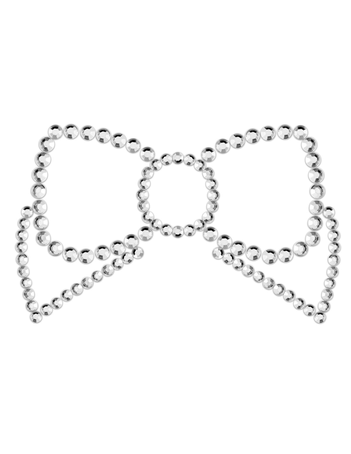 alternate image for Mimi Bows Jewled Pasties - Silver