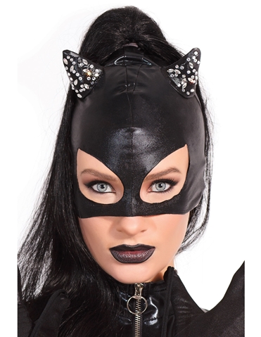 Dazzle Cat Mask With Rhinestone Detail default view Color: BK
