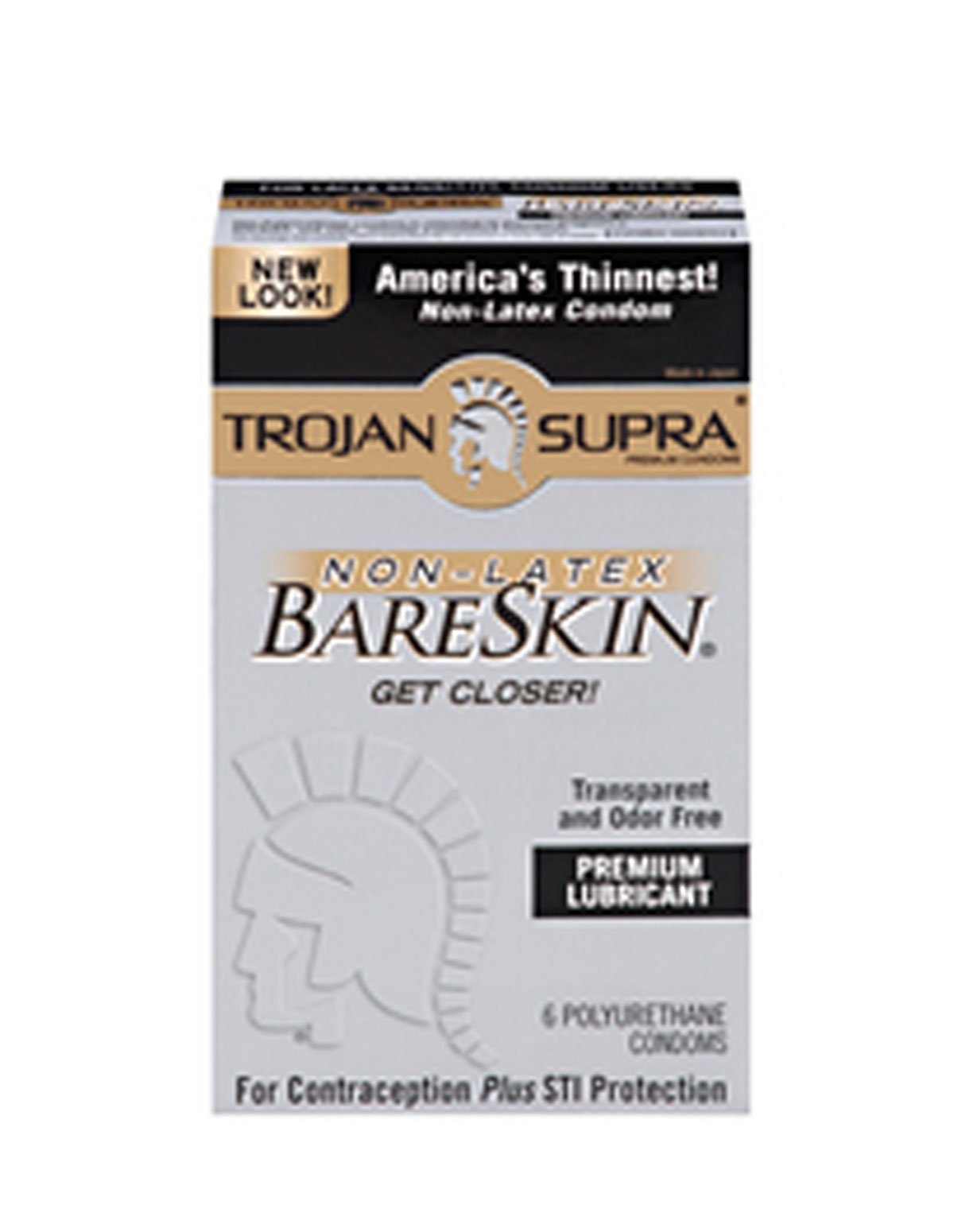 alternate image for Trojan Supra Bareskin Condoms 6 Pack