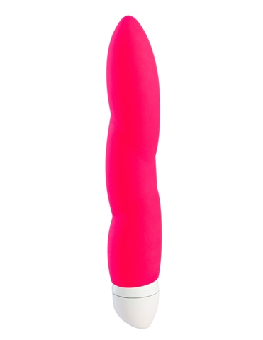 Jazzie Silicone Smooth Rib Vibrator default view Color: PK