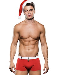 Alternate front view of MR. SANTA TRUNKS WITH HAT