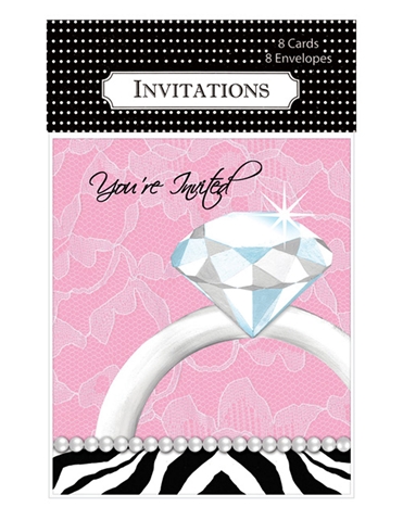Diamond Bachelorette Party Invitations default view Color: NC