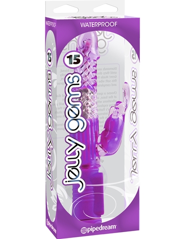 Jelly Gems Rabbit Vibrator Purple ALT4 view 