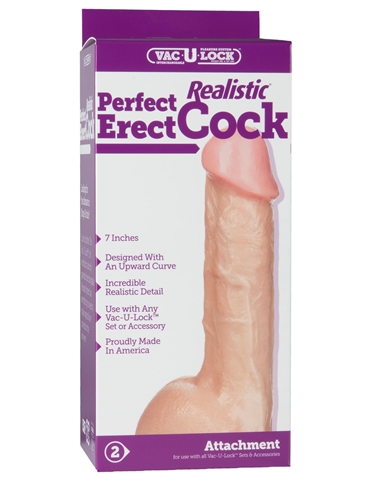 Vac-U-Lock Perfect Erect Realistic Cock ALT view 