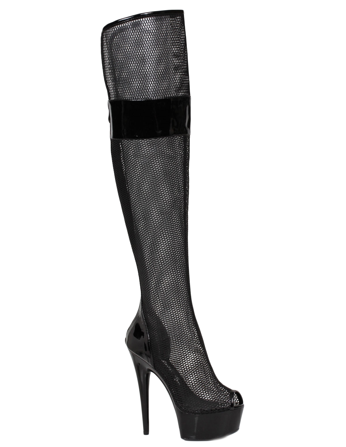 alternate image for Ivy Fishnet Thigh High Boot