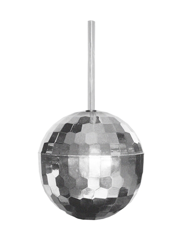 Disco Ball Cup With Straw default view Color: SL