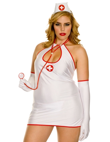Heartbeat Nurse Costume default view Color: WH