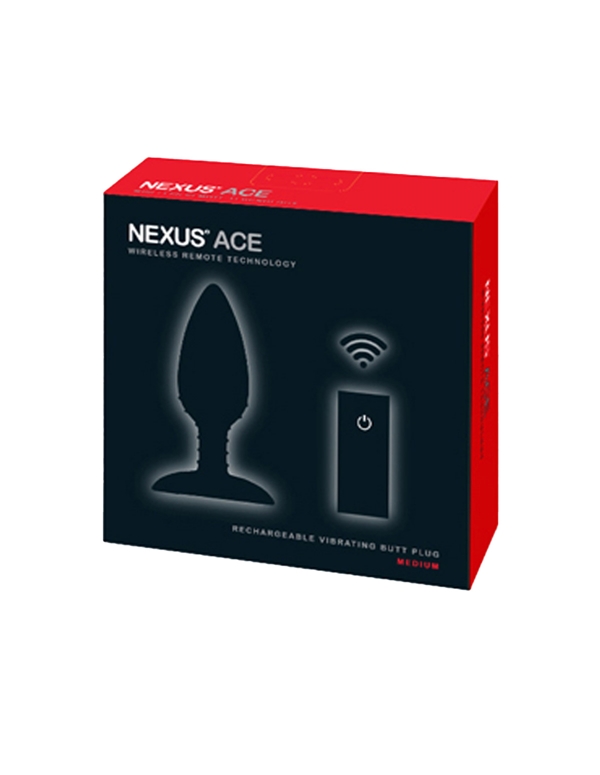 Nexus Ace Remote Control Butt Plug- Medium ALT2 view Color: BK