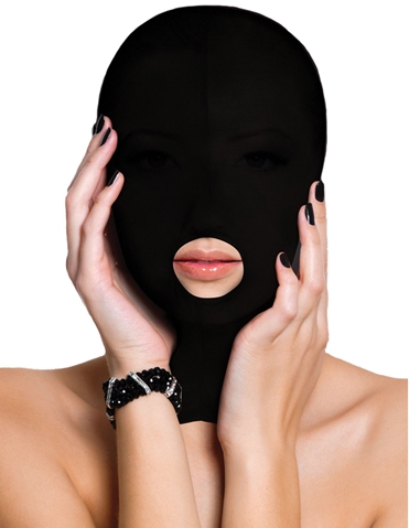 SUBMISSION MASK WITH MOUTH OPENING - OU035BLK-03215