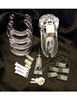 Additional CLEAR view of product CB-6000S CHASTITY KIT - 2.5 CLEAR CAGE with color code CL