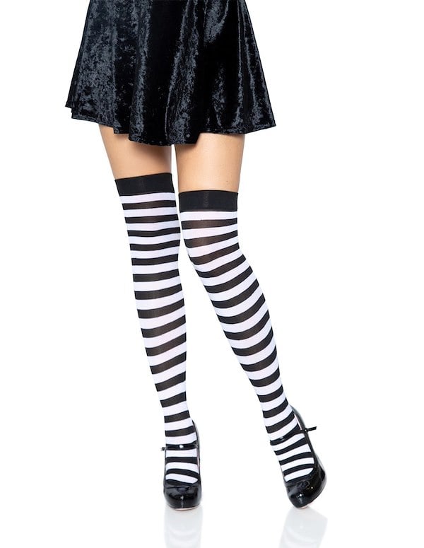 STRIPE THIGH HIGH default view Color: BW