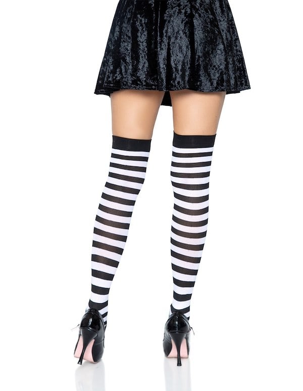 STRIPE THIGH HIGH ALT1 view Color: BW