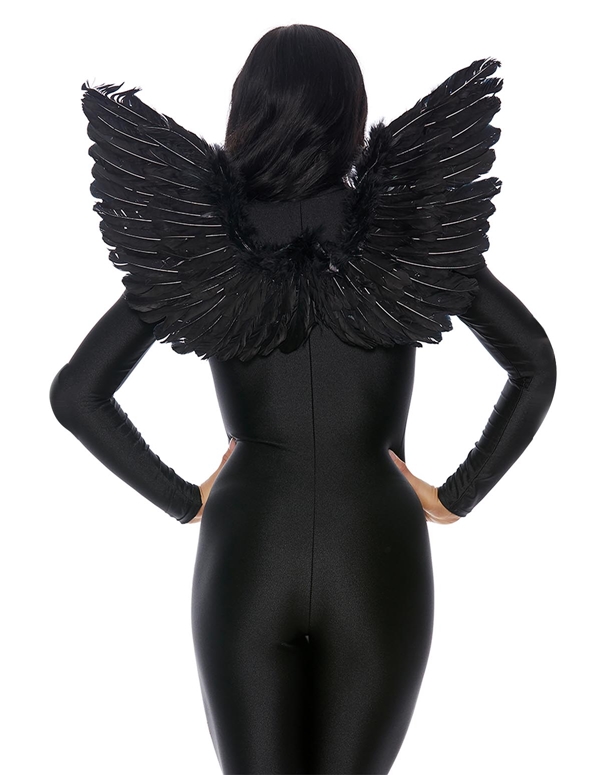 Feather Angel Wings ALT1 view Color: BK