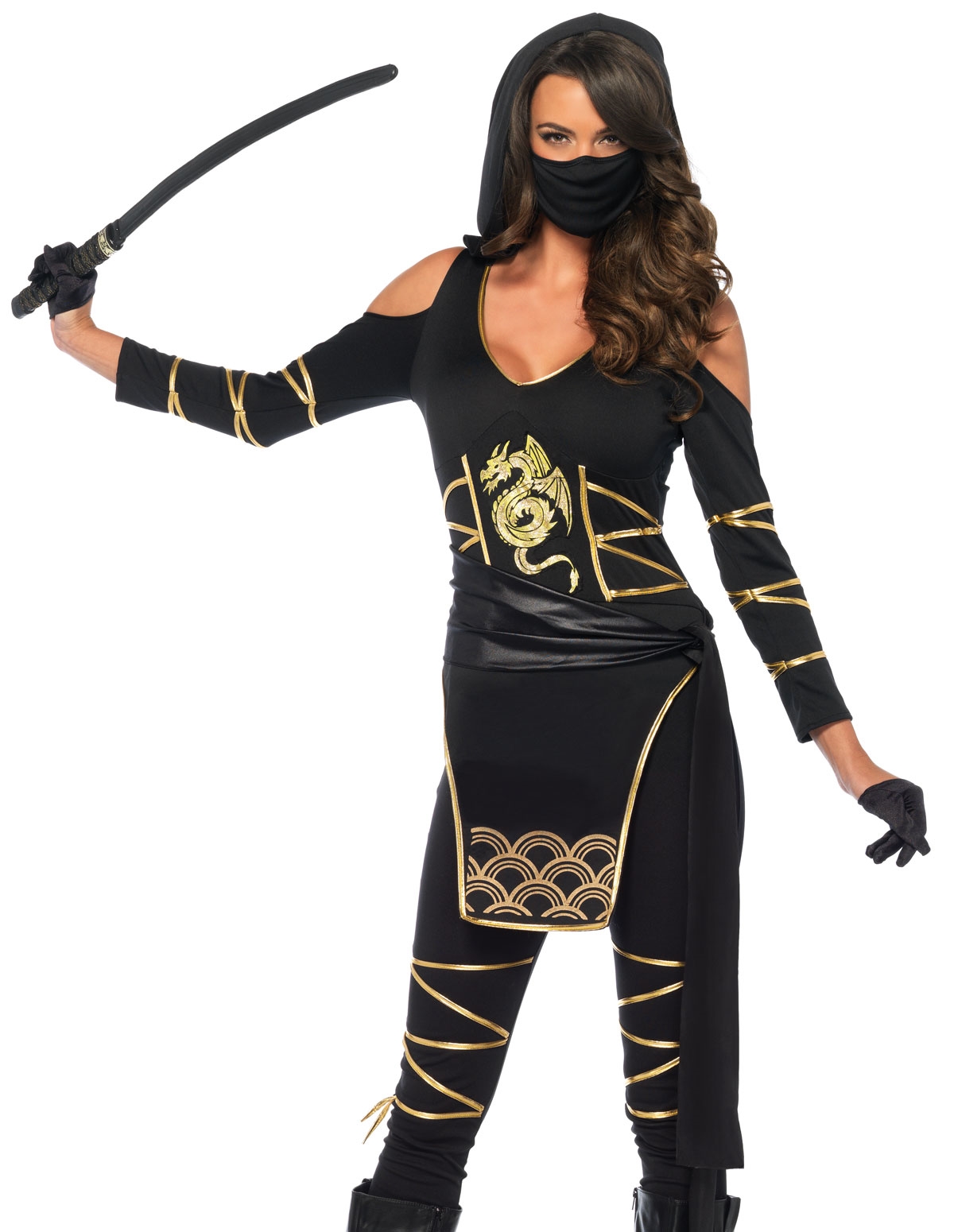 alternate image for 3Pc Stealth Ninja Costume